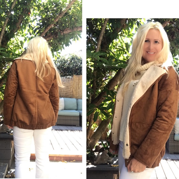 Winter Faux Leather & Shearling Jacket 🌺Sale - Picture 2 of 6